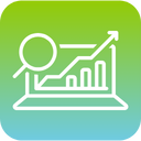 HR assessments icon showing performance metrics