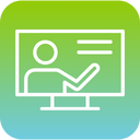 Training and development icon for HR learning