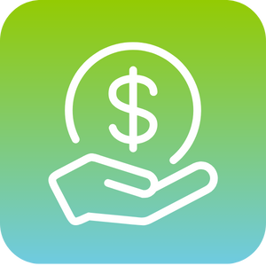 Icon with a dollar sign, symbolizing compensation alignment